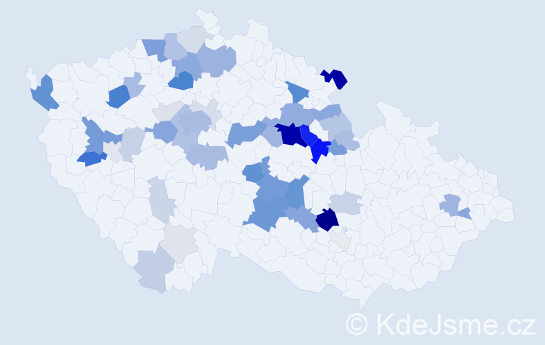 Příjmení: 'Kubizňáková', počet výskytů 159 v celé ČR