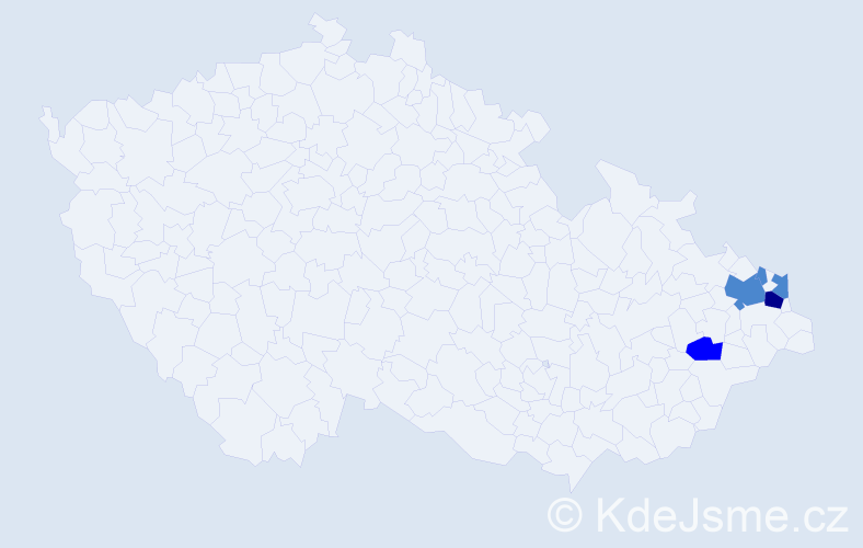 Příjmení: 'Swierczyna', počet výskytů 8 v celé ČR