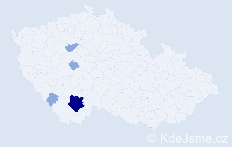 Příjmení: 'Hejko', počet výskytů 9 v celé ČR