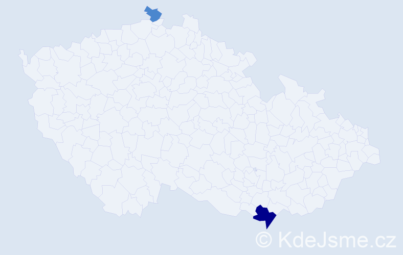 Příjmení: 'Sedivy', počet výskytů 4 v celé ČR