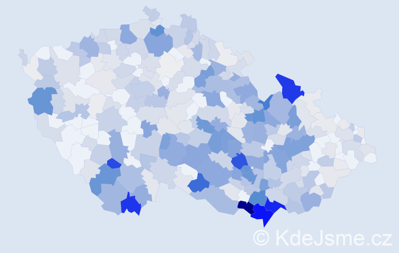 Příjmení: 'Daniel', počet výskytů 1611 v celé ČR