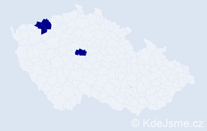 Příjmení: 'Macala', počet výskytů 6 v celé ČR