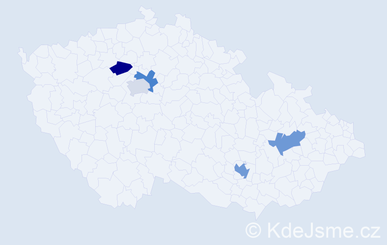Příjmení: 'Bročko', počet výskytů 6 v celé ČR