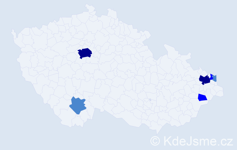 Příjmení: 'Vajter', počet výskytů 12 v celé ČR