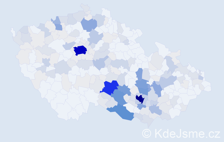 Příjmení: 'Baráková', počet výskytů 791 v celé ČR