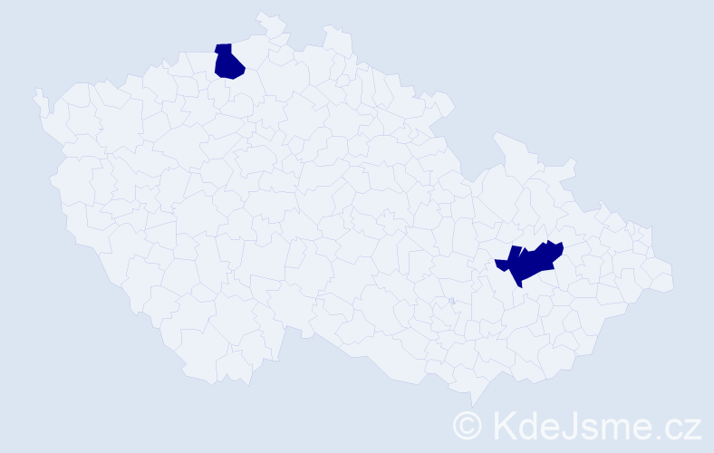 Příjmení: 'Soborová', počet výskytů 2 v celé ČR