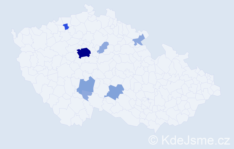 Příjmení: 'Merbsová', počet výskytů 20 v celé ČR