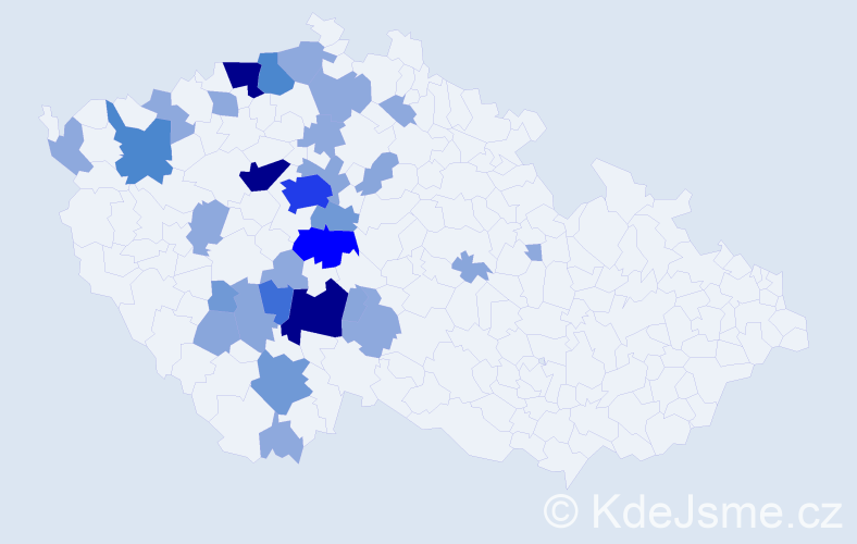Příjmení: 'Šitnerová', počet výskytů 86 v celé ČR