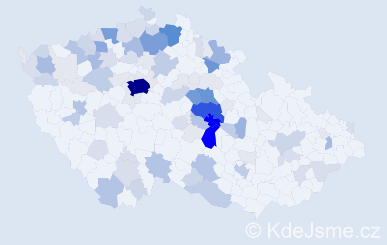 Příjmení: 'Odvárka', počet výskytů 391 v celé ČR