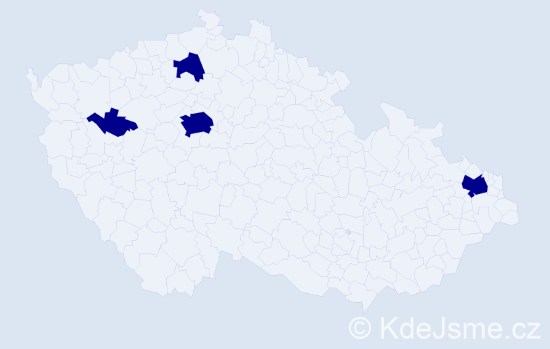 Příjmení: 'Thinh', počet výskytů 4 v celé ČR