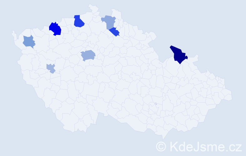Příjmení: 'Falis', počet výskytů 18 v celé ČR