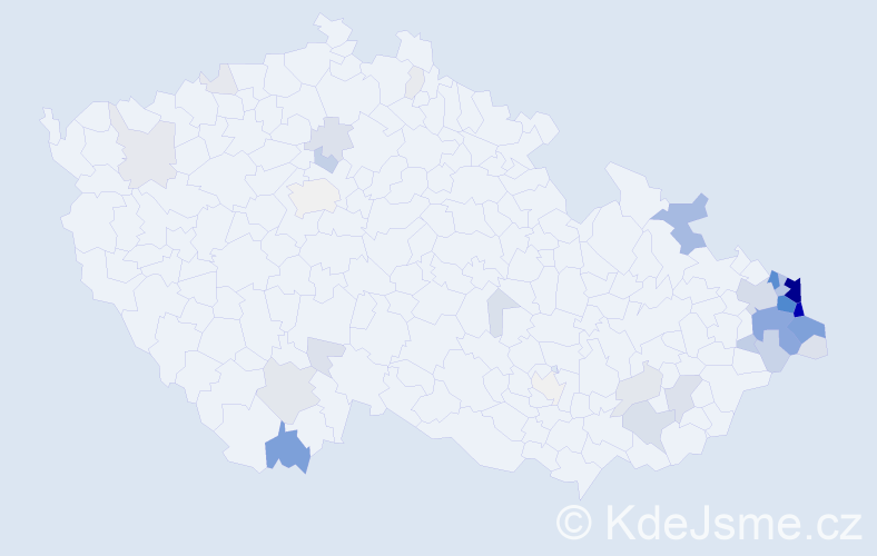 Příjmení: 'Siuda', počet výskytů 257 v celé ČR