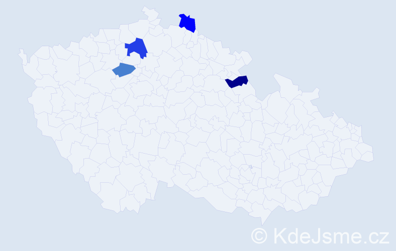 Příjmení: 'Ceithamel', počet výskytů 5 v celé ČR
