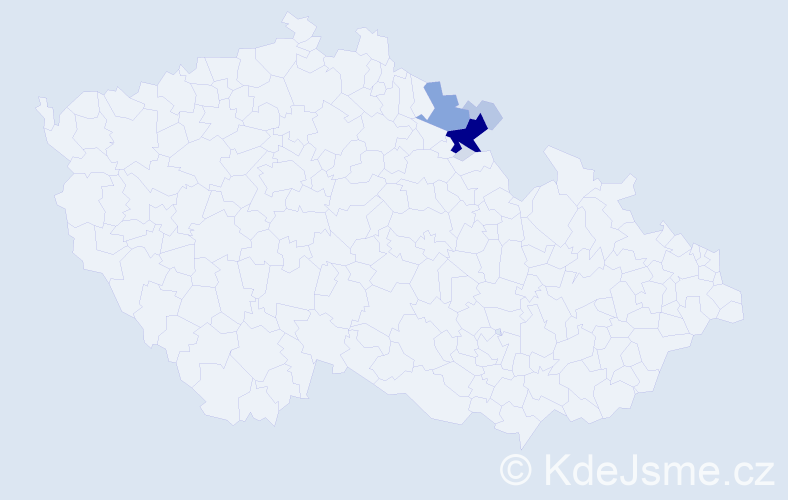 Příjmení: 'Gyurácsová', počet výskytů 24 v celé ČR