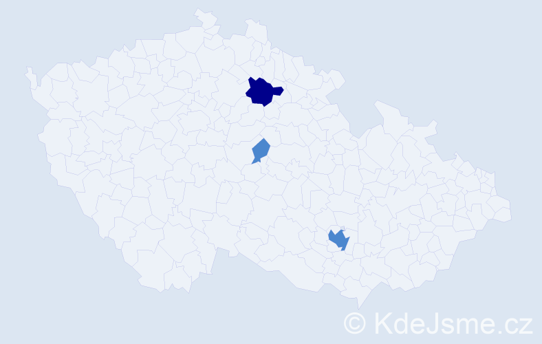 Příjmení: 'Korduban', počet výskytů 5 v celé ČR