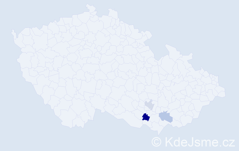 Příjmení: 'Rejtek', počet výskytů 5 v celé ČR