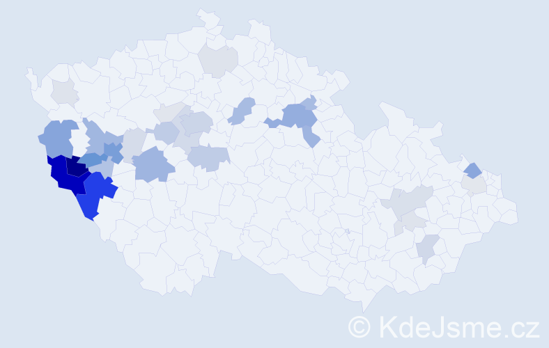 Příjmení: 'Hofmeisterová', počet výskytů 106 v celé ČR