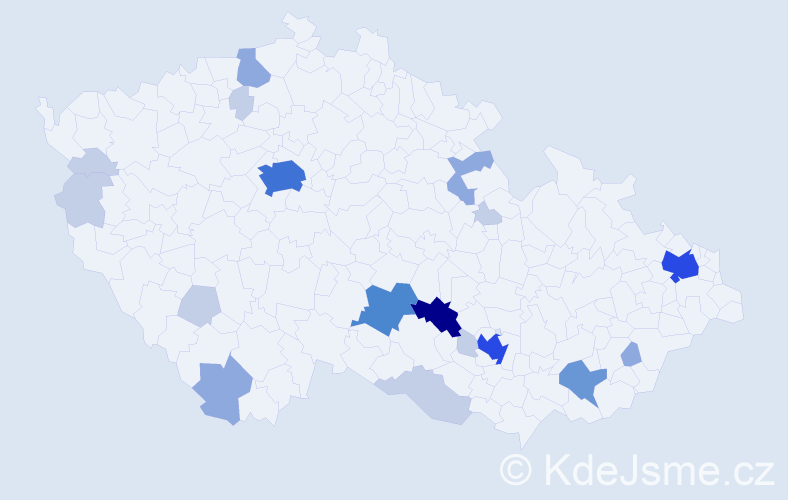 Příjmení: 'Halásková', počet výskytů 57 v celé ČR