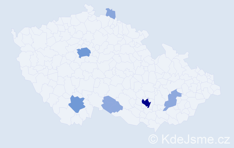 Příjmení: 'Klang', počet výskytů 22 v celé ČR
