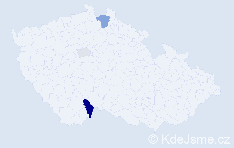Příjmení: 'Zura', počet výskytů 3 v celé ČR