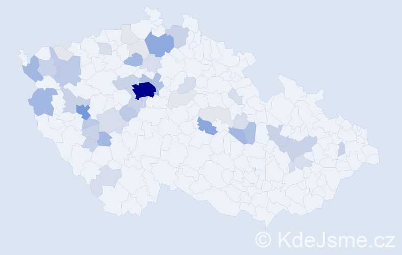 Příjmení: 'Pechr', počet výskytů 171 v celé ČR