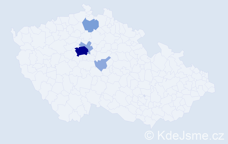 Příjmení: 'Klášterská', počet výskytů 11 v celé ČR