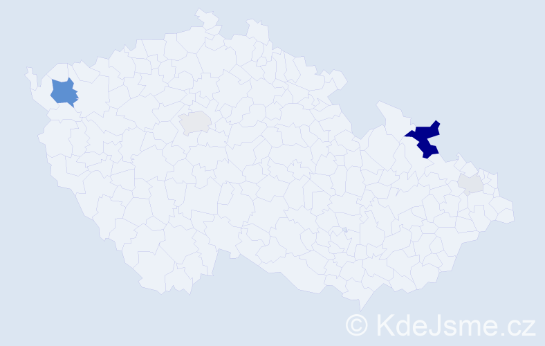 Příjmení: 'Kolbasová', počet výskytů 15 v celé ČR