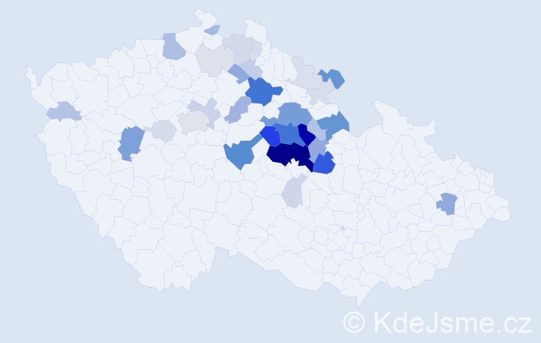 Příjmení: 'Šmejda', počet výskytů 123 v celé ČR