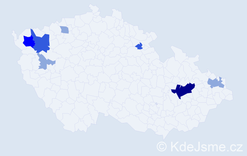 Příjmení: 'Gildein', počet výskytů 20 v celé ČR