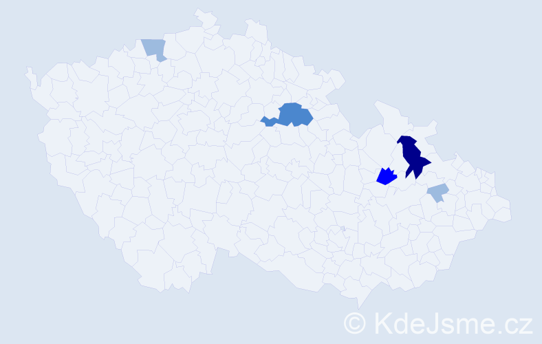 Příjmení: 'Bösová', počet výskytů 11 v celé ČR