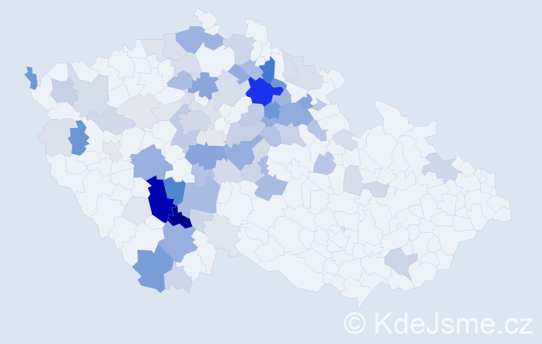 Příjmení: 'Kuntová', počet výskytů 297 v celé ČR