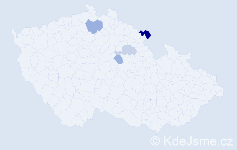 Příjmení: 'Zuzula', počet výskytů 10 v celé ČR