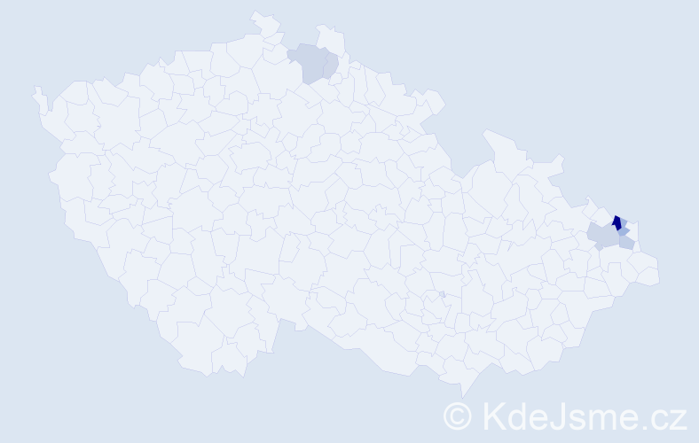 Příjmení: 'Nikliborc', počet výskytů 19 v celé ČR