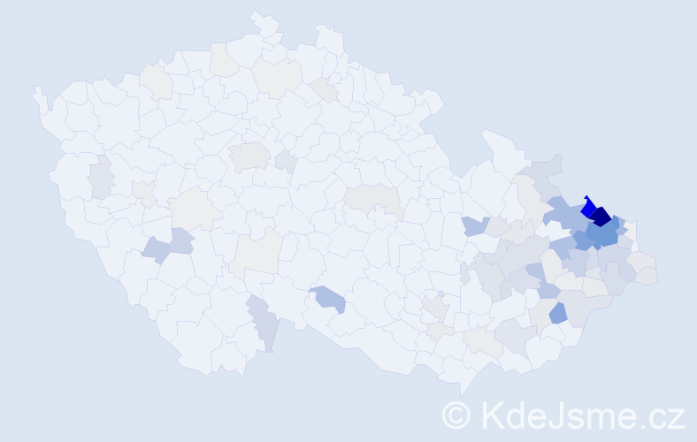 Příjmení: 'Návrat', počet výskytů 422 v celé ČR