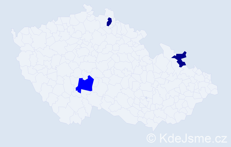 Příjmení: 'Weeks', počet výskytů 5 v celé ČR