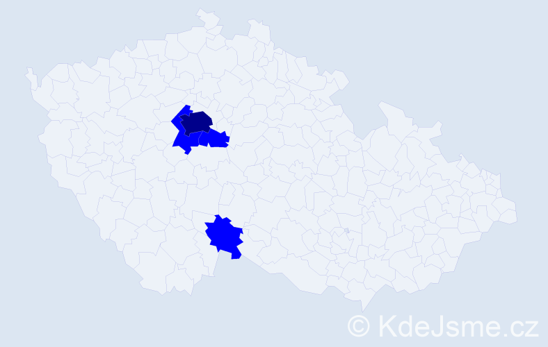 Příjmení: 'Wendel', počet výskytů 5 v celé ČR