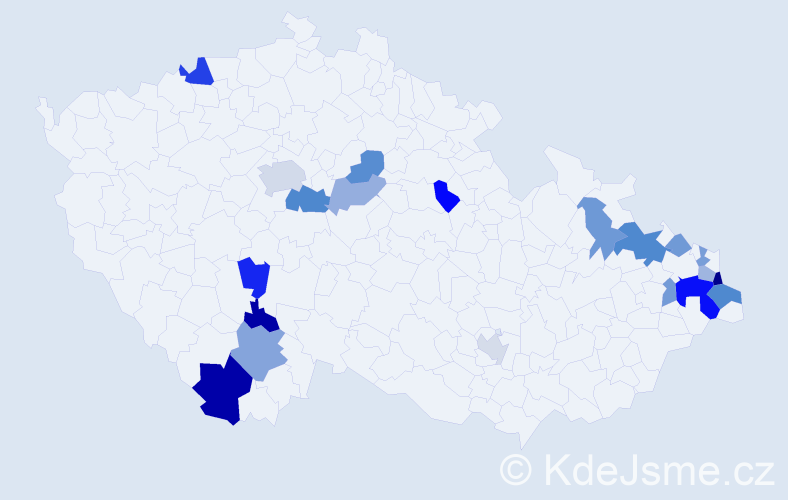 Příjmení: 'Buczek', počet výskytů 35 v celé ČR