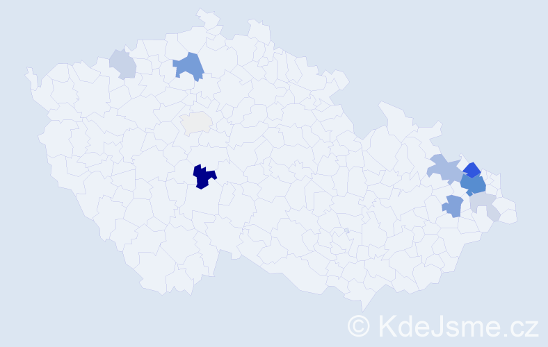 Příjmení: 'Bienerová', počet výskytů 31 v celé ČR