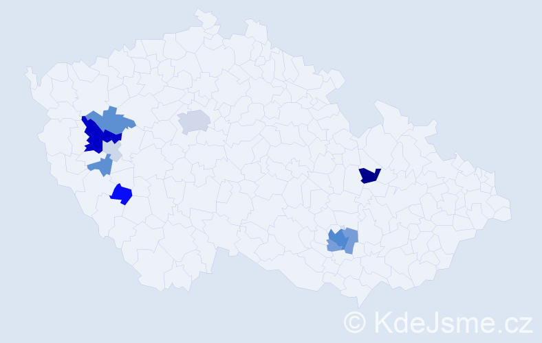 Příjmení: 'Duchaň', počet výskytů 30 v celé ČR