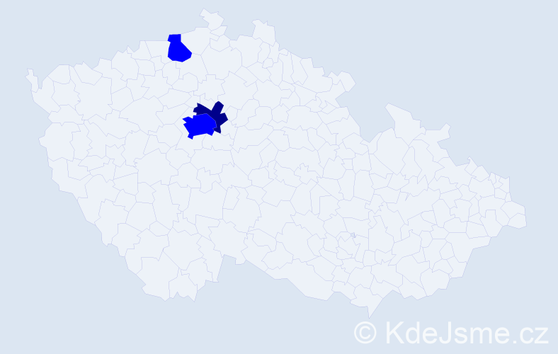 Příjmení: 'Soldatov', počet výskytů 4 v celé ČR