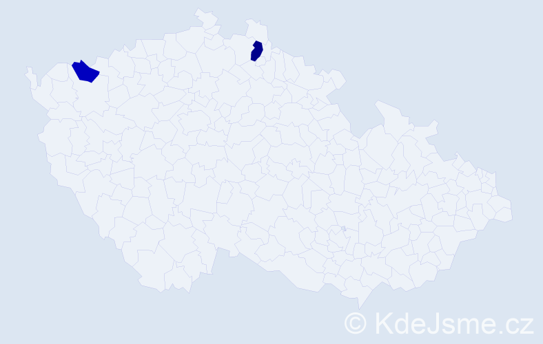 Příjmení: 'Pechev', počet výskytů 3 v celé ČR