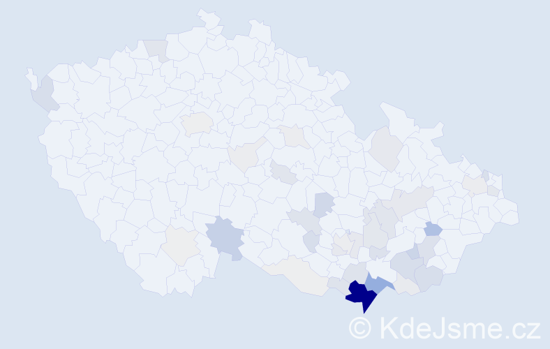 Příjmení: 'Balga', počet výskytů 188 v celé ČR