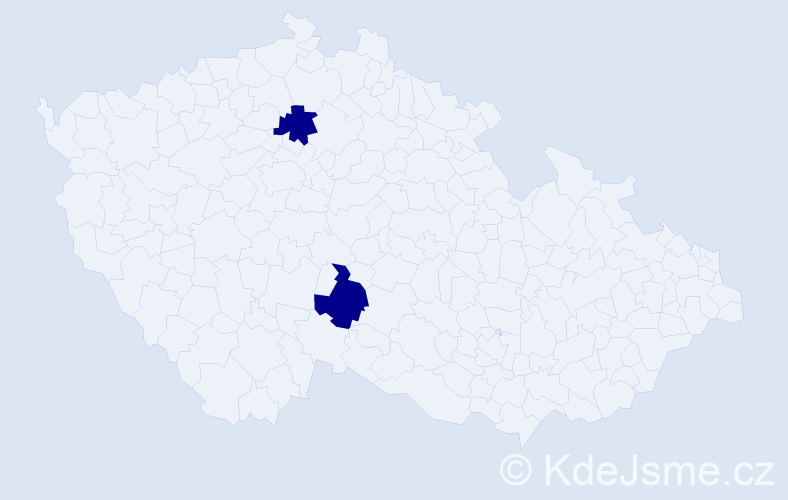 Příjmení: 'Wernig', počet výskytů 2 v celé ČR