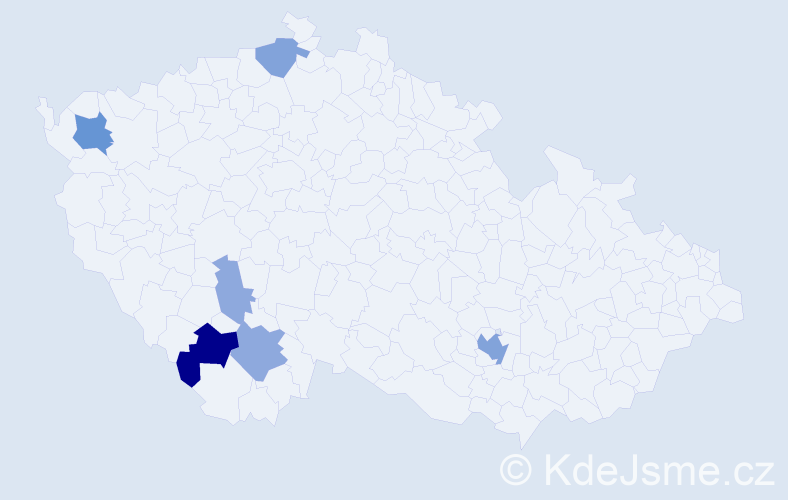 Příjmení: 'Sufčák', počet výskytů 17 v celé ČR
