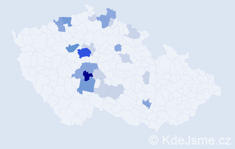 Příjmení: 'Kytýrová', počet výskytů 63 v celé ČR