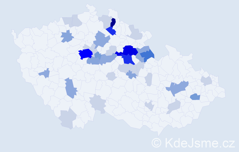 Příjmení: 'Kolovratníková', počet výskytů 105 v celé ČR