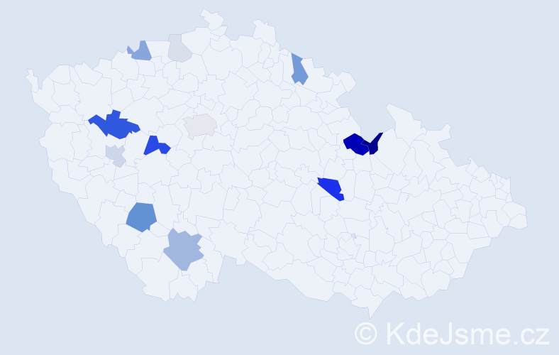 Příjmení: 'Bajtová', počet výskytů 36 v celé ČR