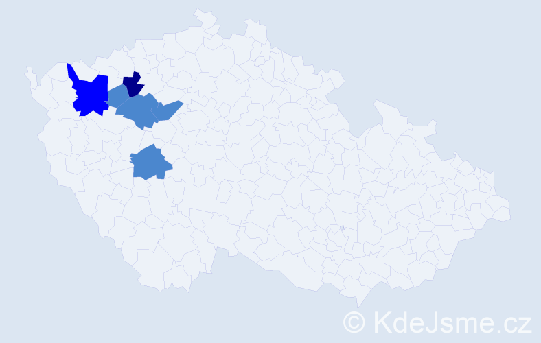 Příjmení: 'Kinderman', počet výskytů 9 v celé ČR