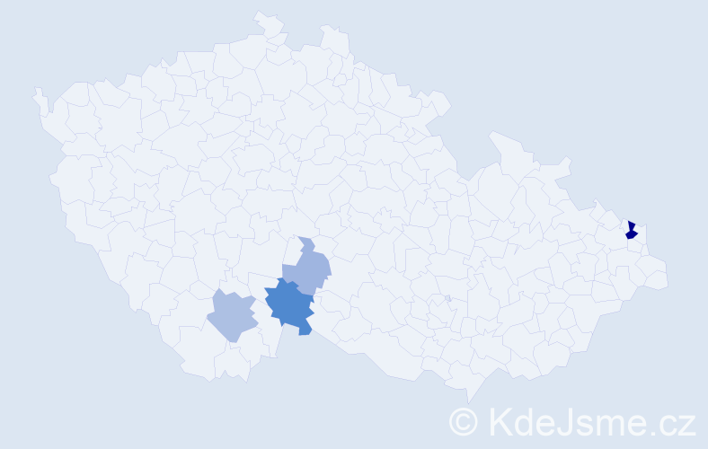 Příjmení: 'Lorenčičová', počet výskytů 12 v celé ČR