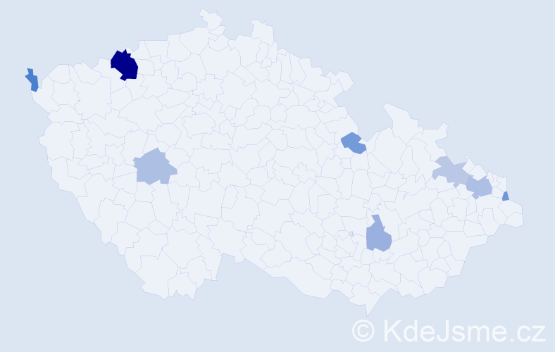 Příjmení: 'Kohutiarová', počet výskytů 17 v celé ČR